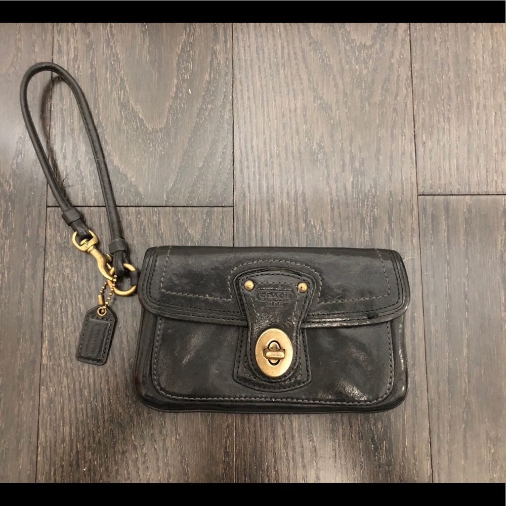 Black Coach Wristlet